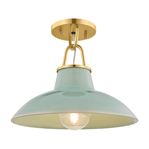 Pottersville Flush Mount by Hudson Valley Lighting - Aged Brass Finish