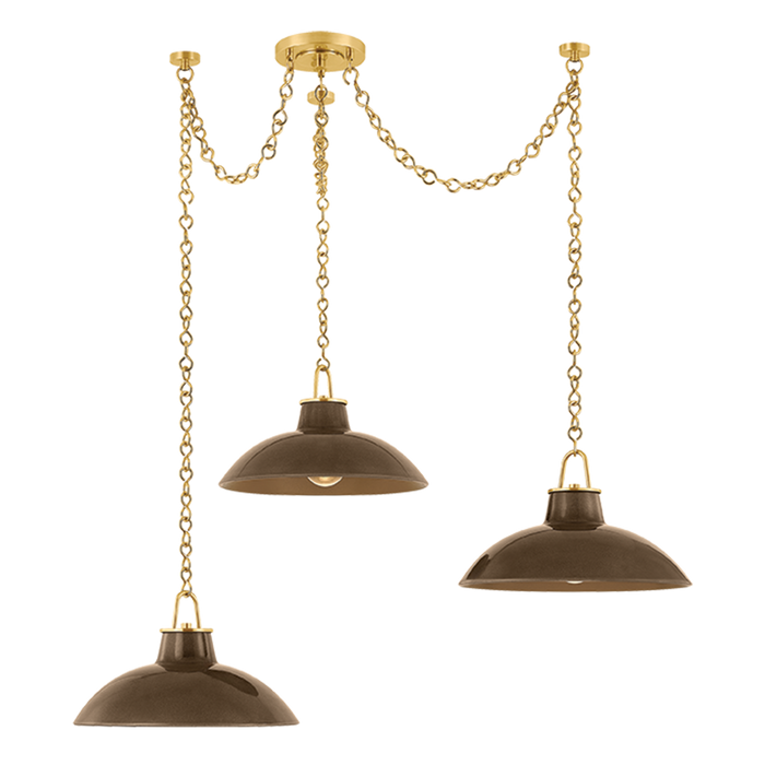 Pottersville Chandelier by Hudson Valley Lighting - Aged Brass Finish