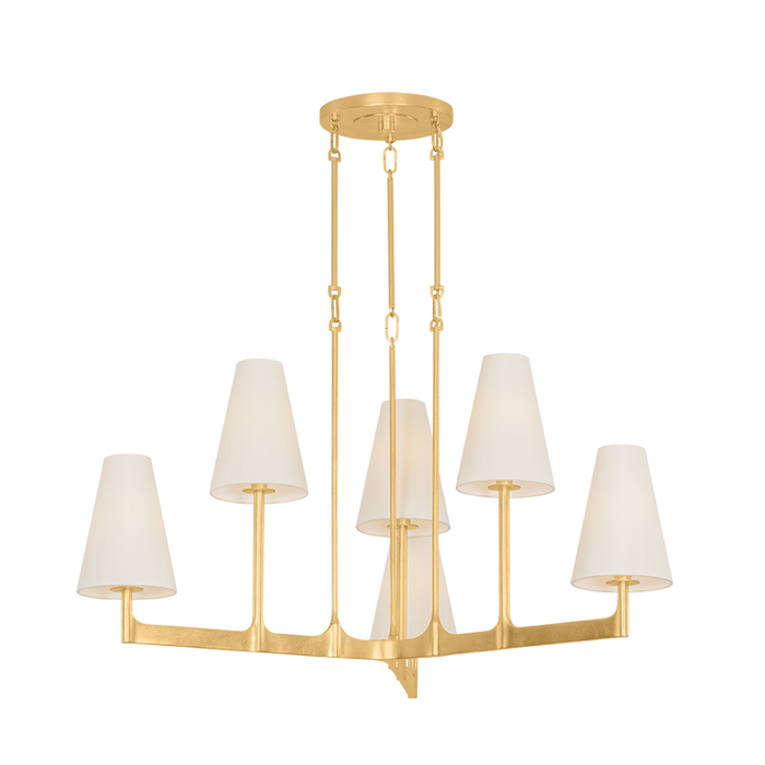 Allaben Chandelier by Hudson Valley Lighting - Vintage Gold Leaf Finish