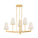 Allaben Chandelier by Hudson Valley Lighting - Vintage Gold Leaf Finish