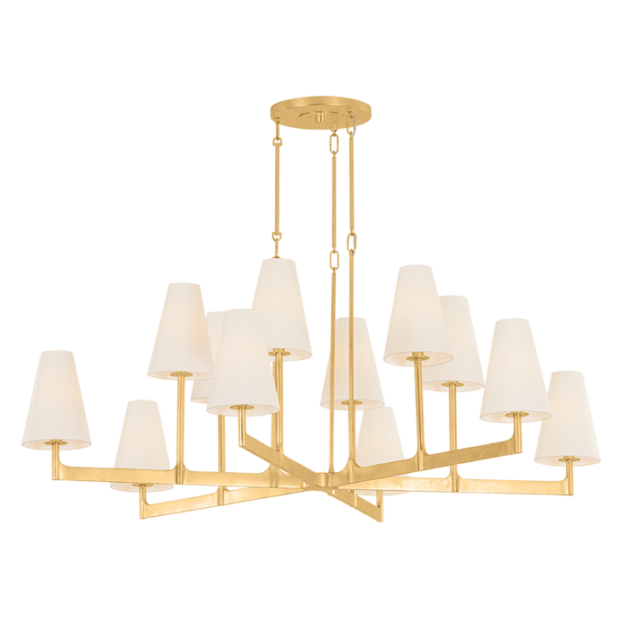 Allaben Chandelier by Hudson Valley Lighting - Vintage Gold Leaf Finish