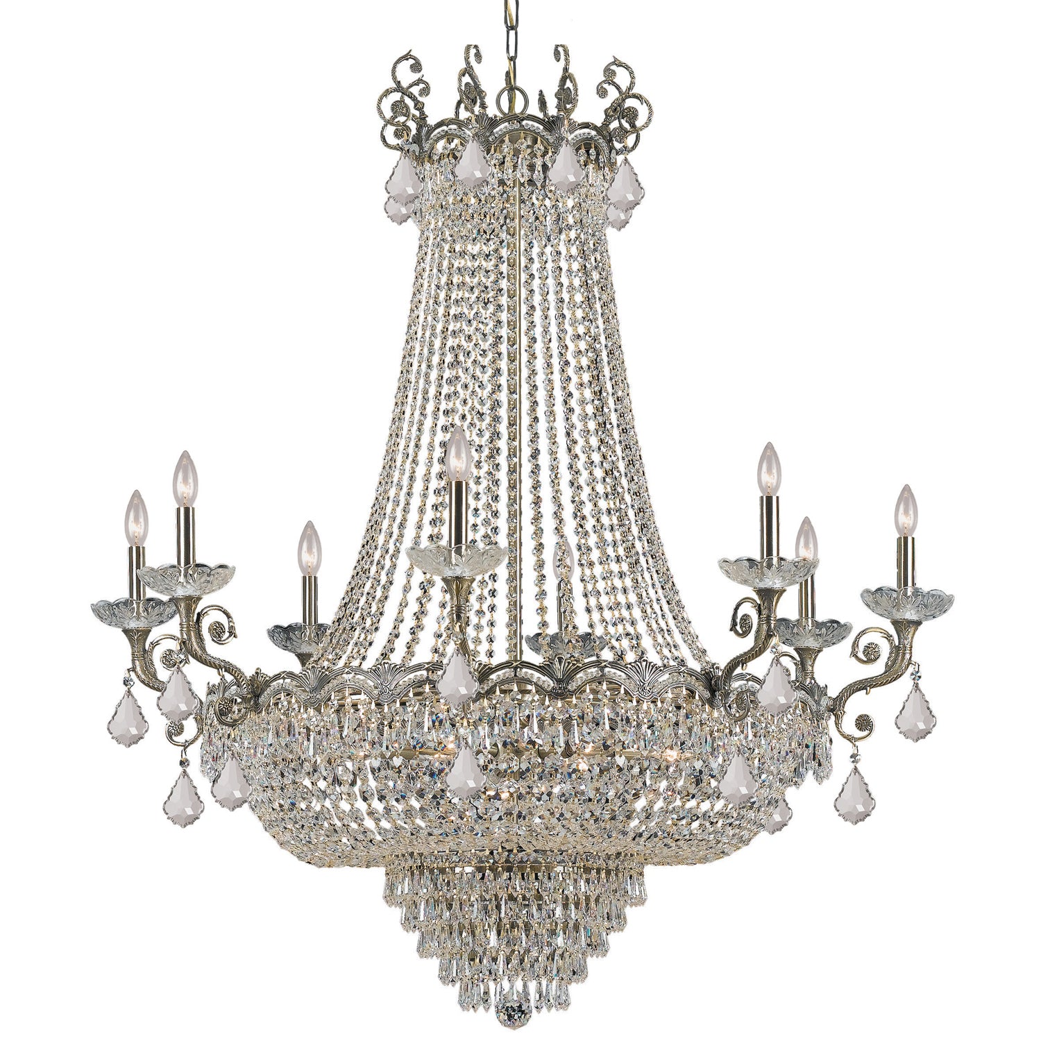 Crystorama - 1488-HB-CL-MWP - 20 Light Chandelier - Majestic - Historic Brass