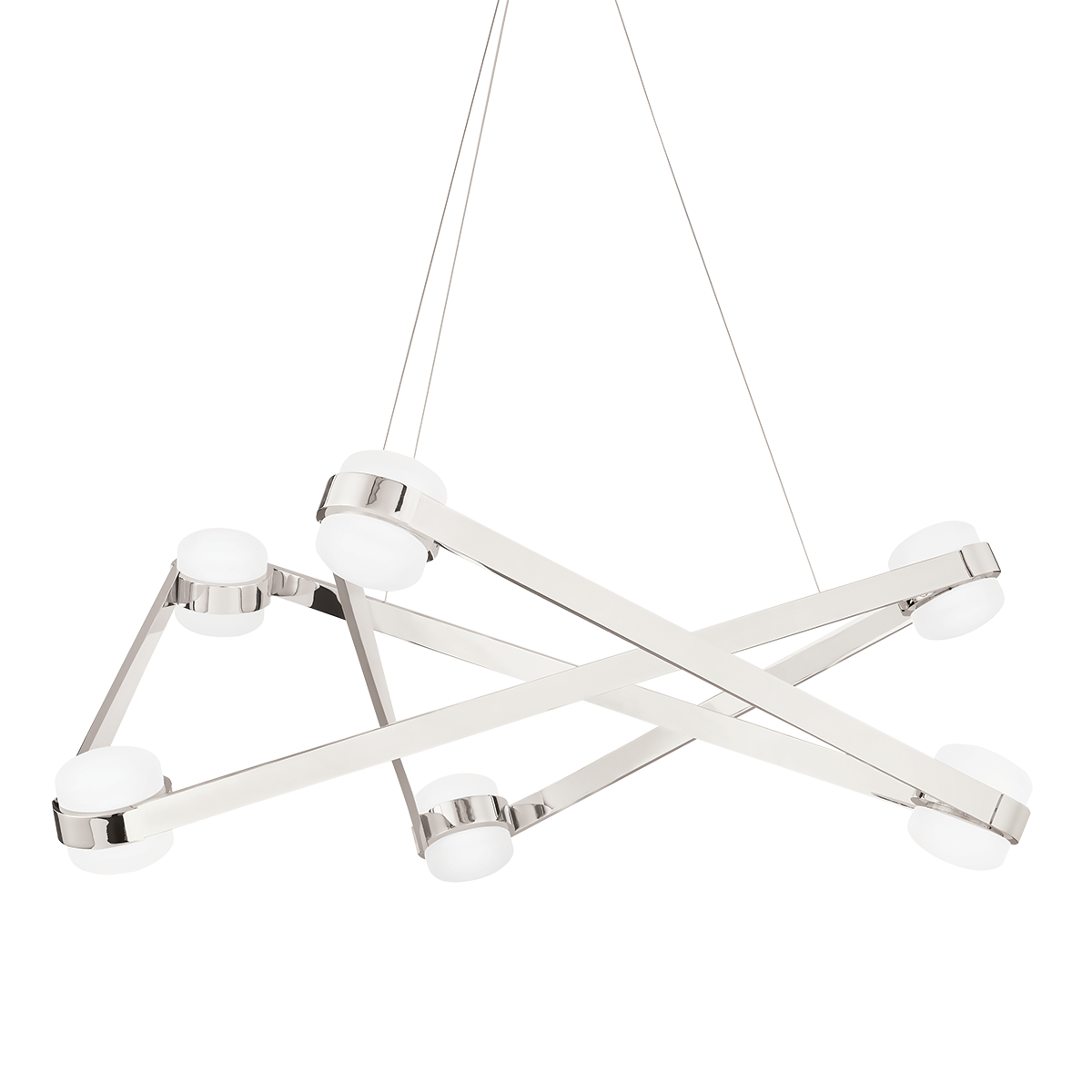 Orbit Chandelier by Hudson Valley Lighting - Polished Nickel Finish