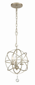 Load image into Gallery viewer, Crystorama - 9225-OS - Three Light Mini Chandelier - Solaris - Olde Silver
