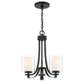Load image into Gallery viewer, Parsons Studio 3 Light Mini Chandelier in Sand Coal Finish with Clear and Etched White Glass - Minka-Lavery
