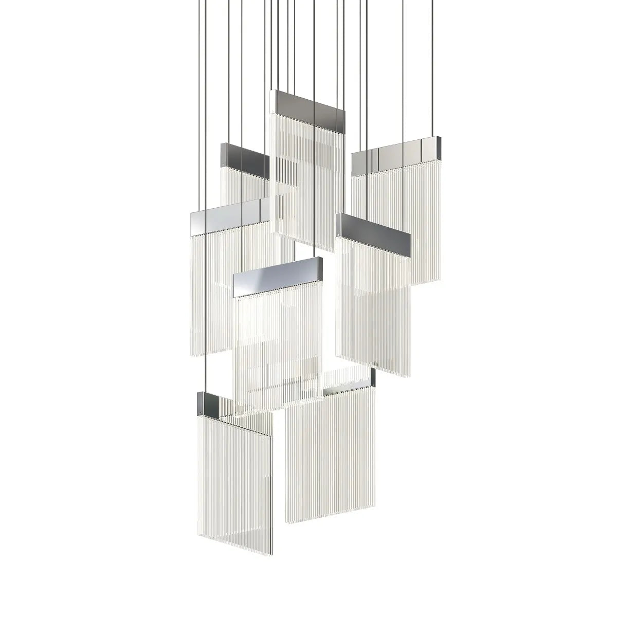 V Panels Chandelier