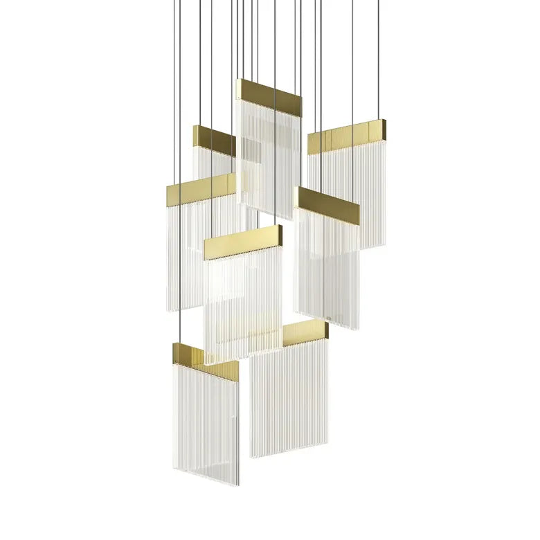 V Panels Chandelier