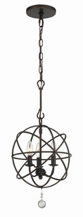 Load image into Gallery viewer, Crystorama - 9225-EB - Three Light Mini Chandelier - Solaris - English Bronze
