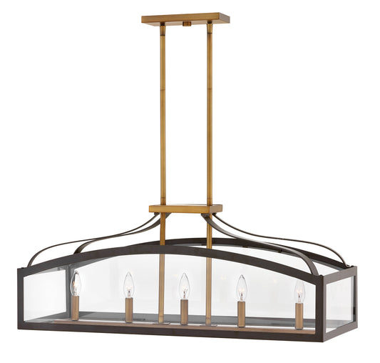 Clarendon Large Five Light Linear Chandelier