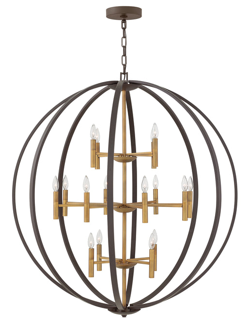 Euclid Double XL Three Tier Orb Chandelier by Hinkley