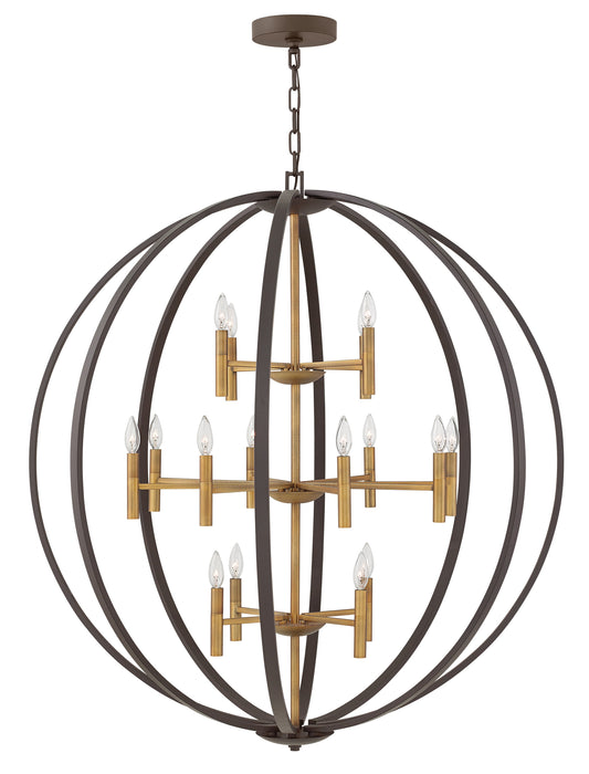 Euclid Double XL Three Tier Orb Chandelier by Hinkley
