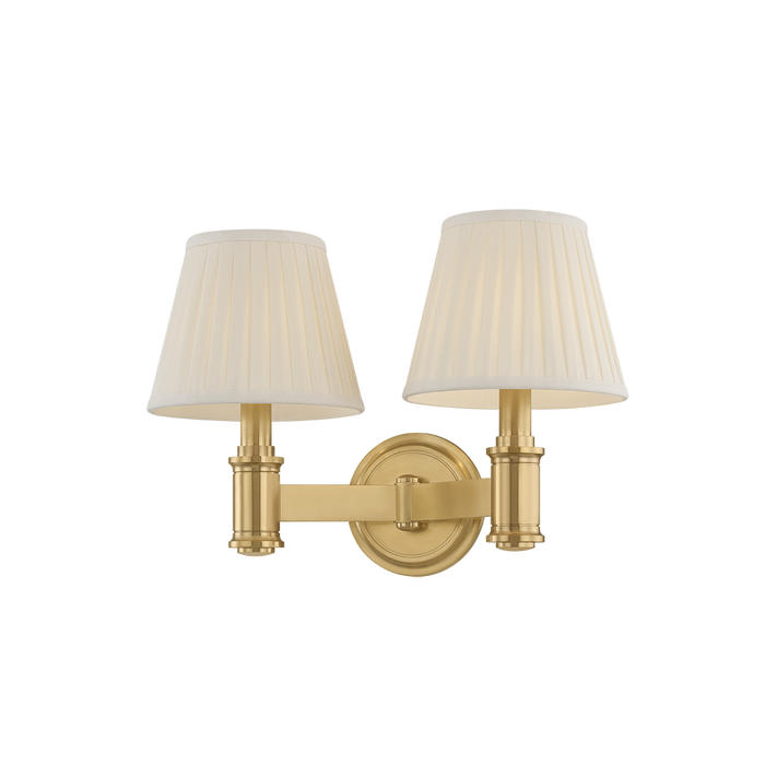 Woodland Park Wall Sconce by Hudson Valley Lighting - Aged Brass Finish