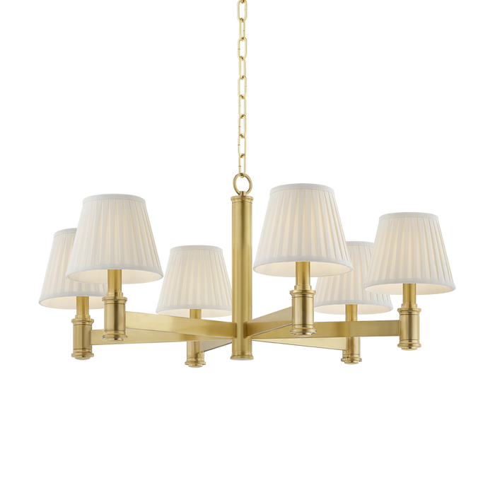 Woodland Park Chandelier by Hudson Valley Lighting - Aged Brass Finish