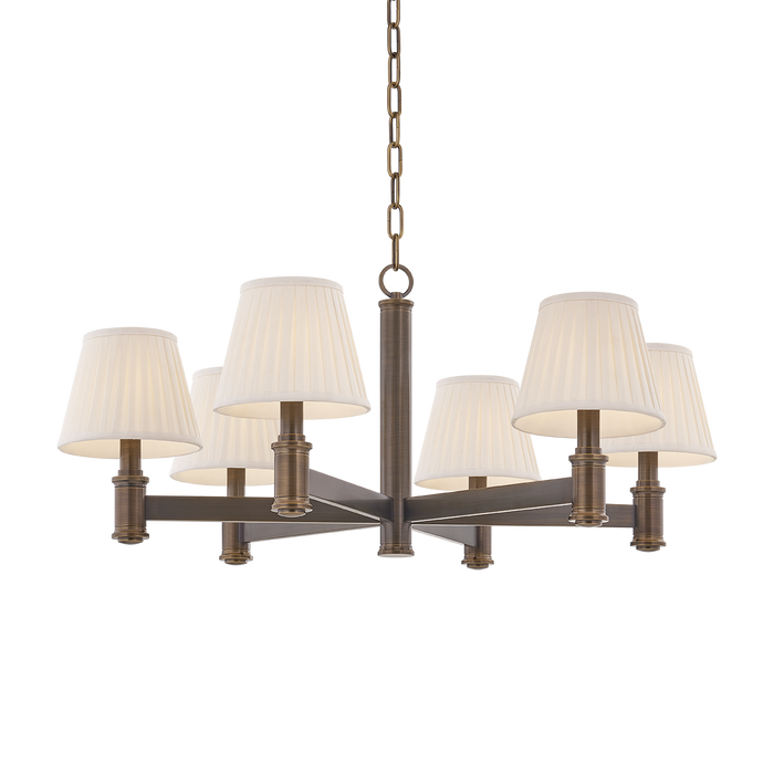 Woodland Park Chandelier by Hudson Valley Lighting - Old World Brass Finish