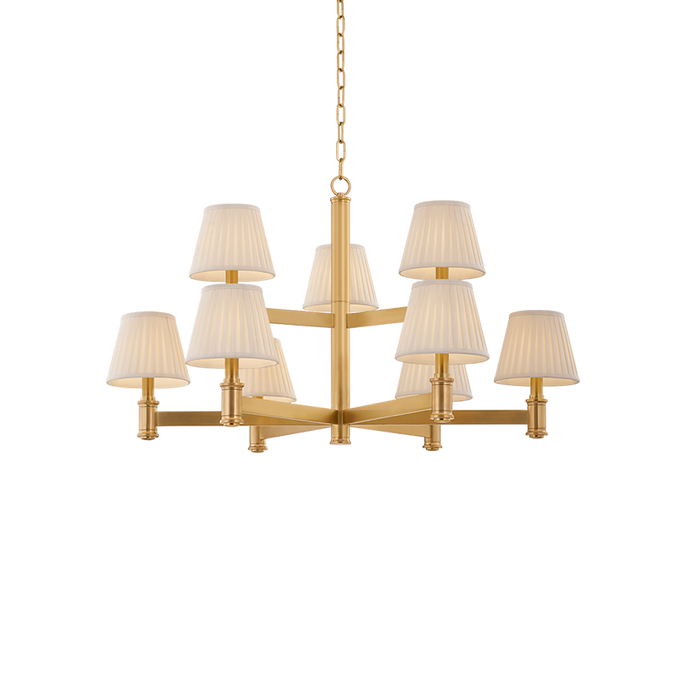 Woodland Park Chandelier by Hudson Valley Lighting - Aged Brass Finish