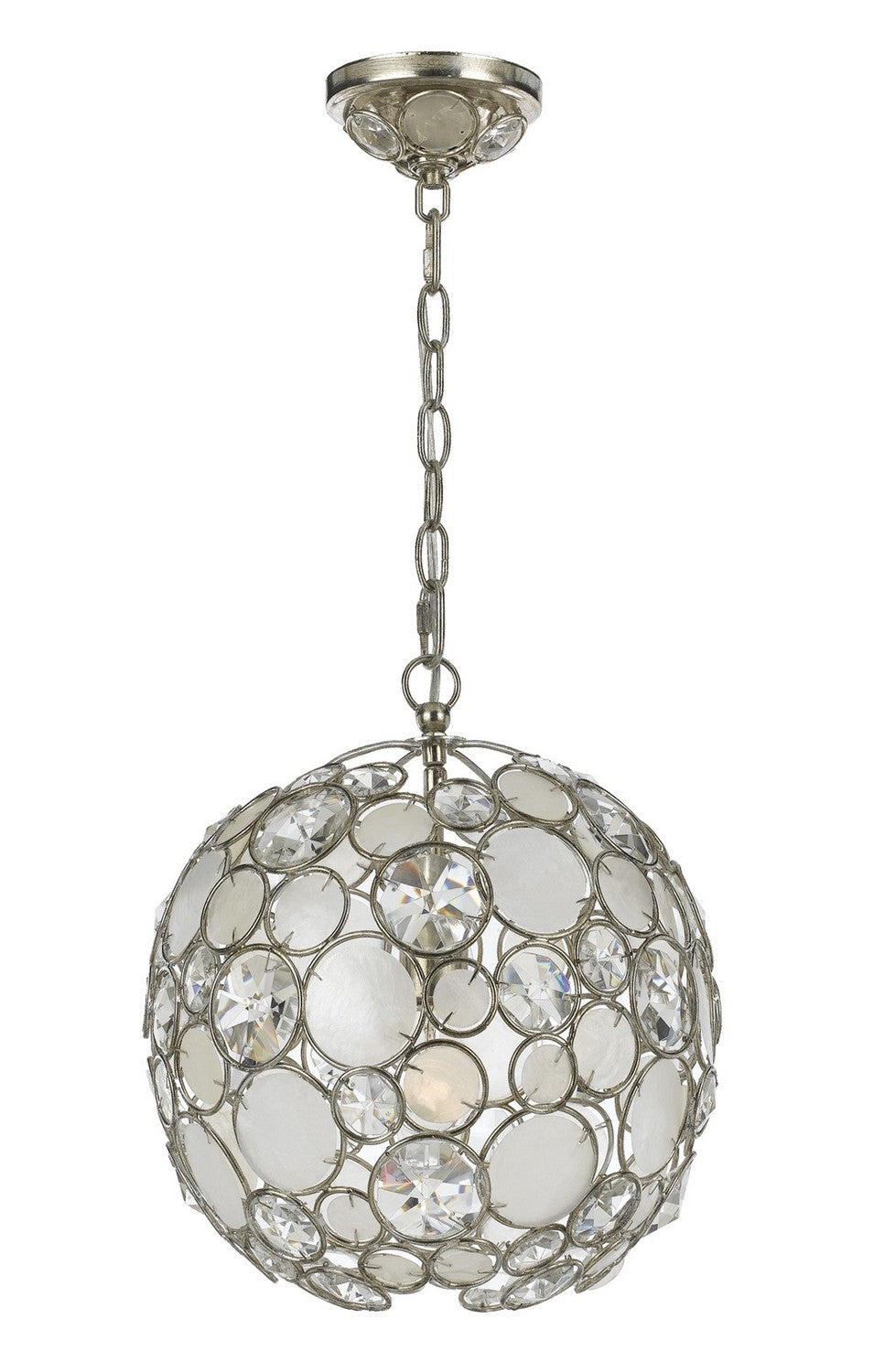 Crystorama - 527-SA - One Light Mini Chandelier - Palla - Antique Silver