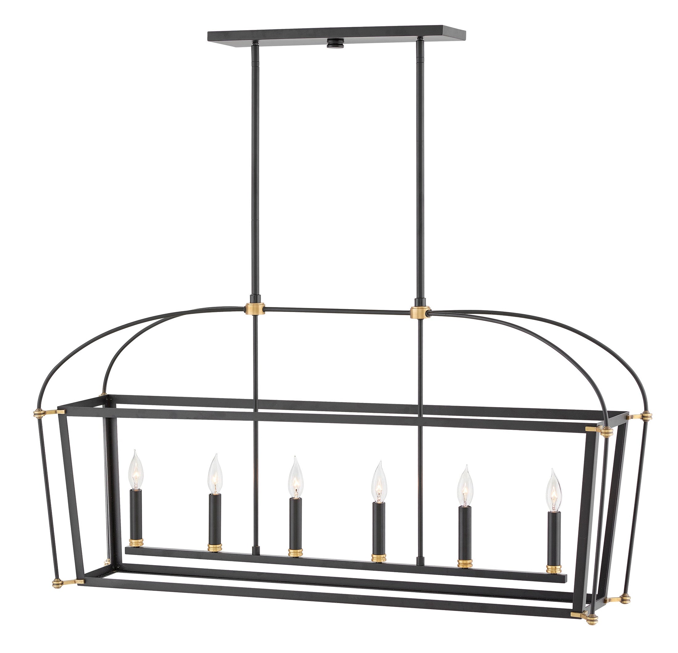 Selby Medium Six Light Open Frame Linear