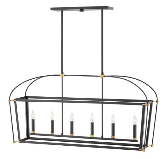 Selby Medium Six Light Open Frame Linear
