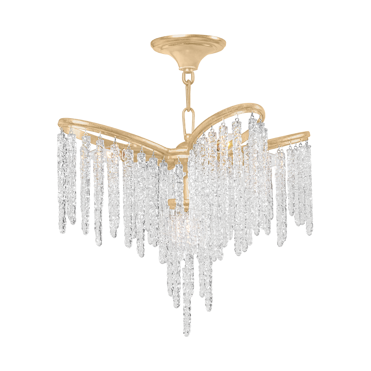 Pandora Chandelier by Corbett Lighting - Gold Leaf Finish