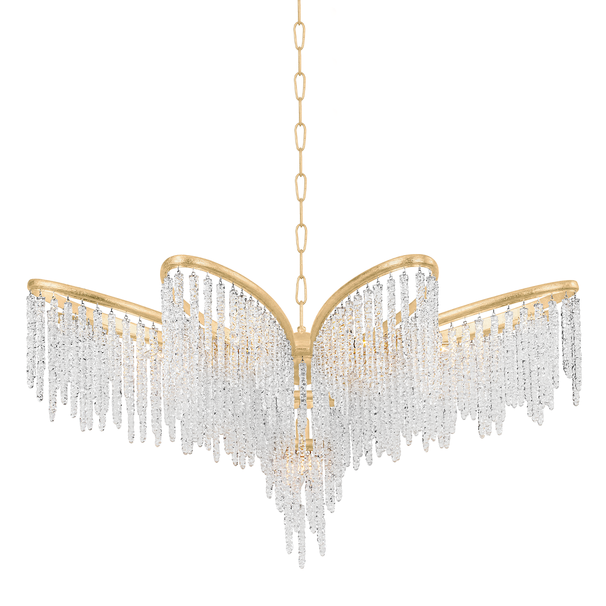 Pandora Chandelier by Corbett Lighting - Gold Leaf Finish