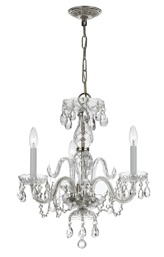 Crystorama - 5044-CH-CL-S - Three Light Mini Chandelier - Traditional Crystal - Polished Chrome