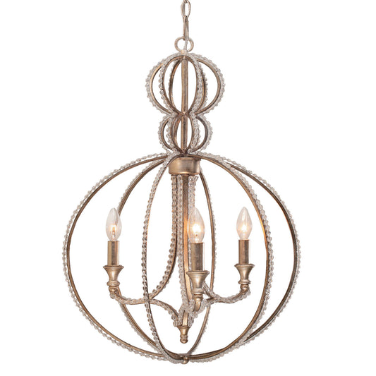 Crystorama - 6765-DT - Three Light Mini Chandelier - Garland - Distressed Twilight