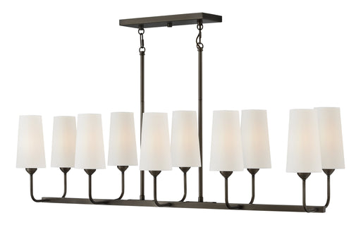 Lewis Medium Ten Light Linear Suspension by Hinkley