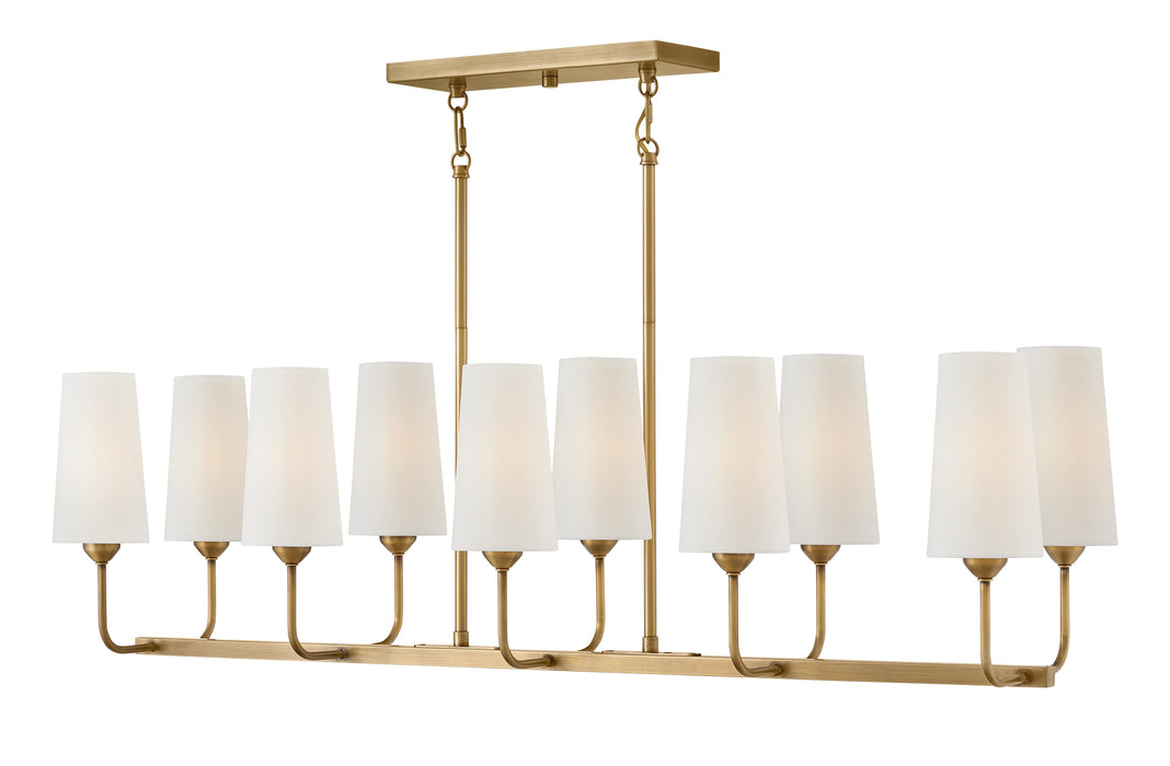 Lewis Medium Ten Light Linear Suspension by Hinkley