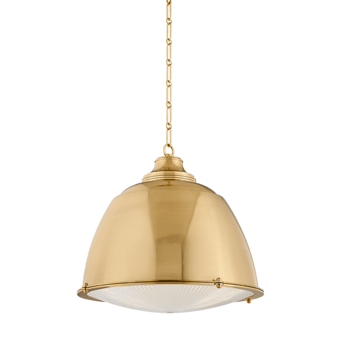 Milltown Pendant by Hudson Valley Lighting - Aged Brass Finish