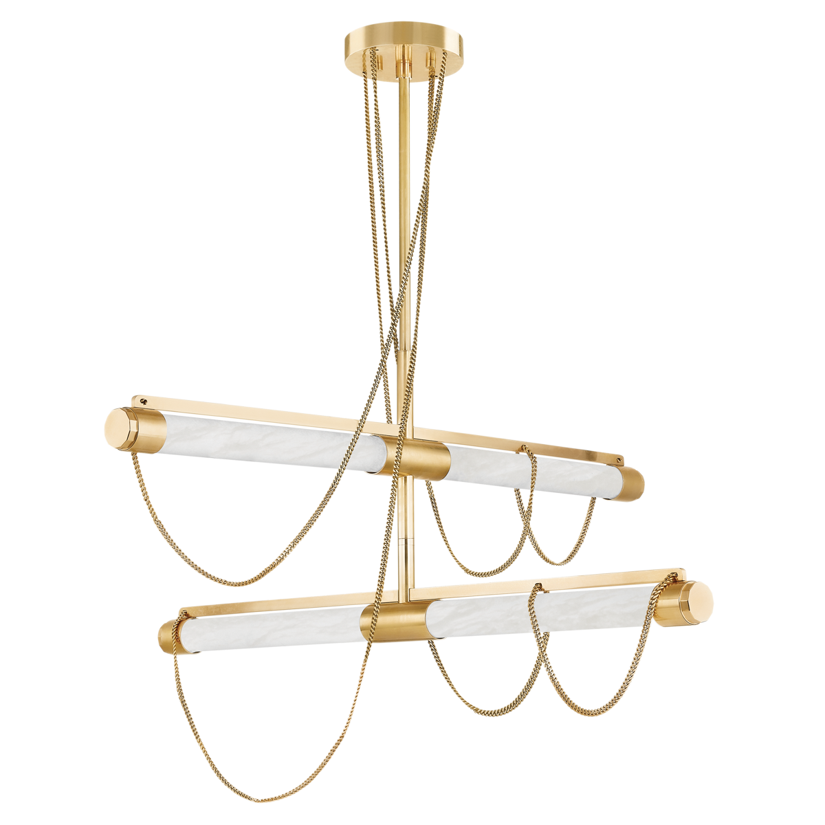 LARIAT Chandelier by Corbett Lighting - Vintage Brass Finish