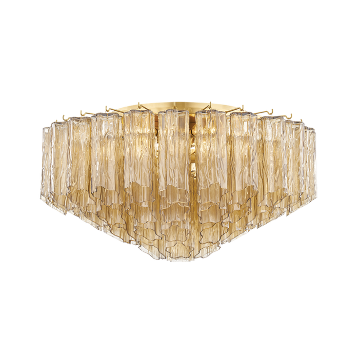 Watertown Flush Mount by Hudson Valley Lighting - Aged Brass Finish