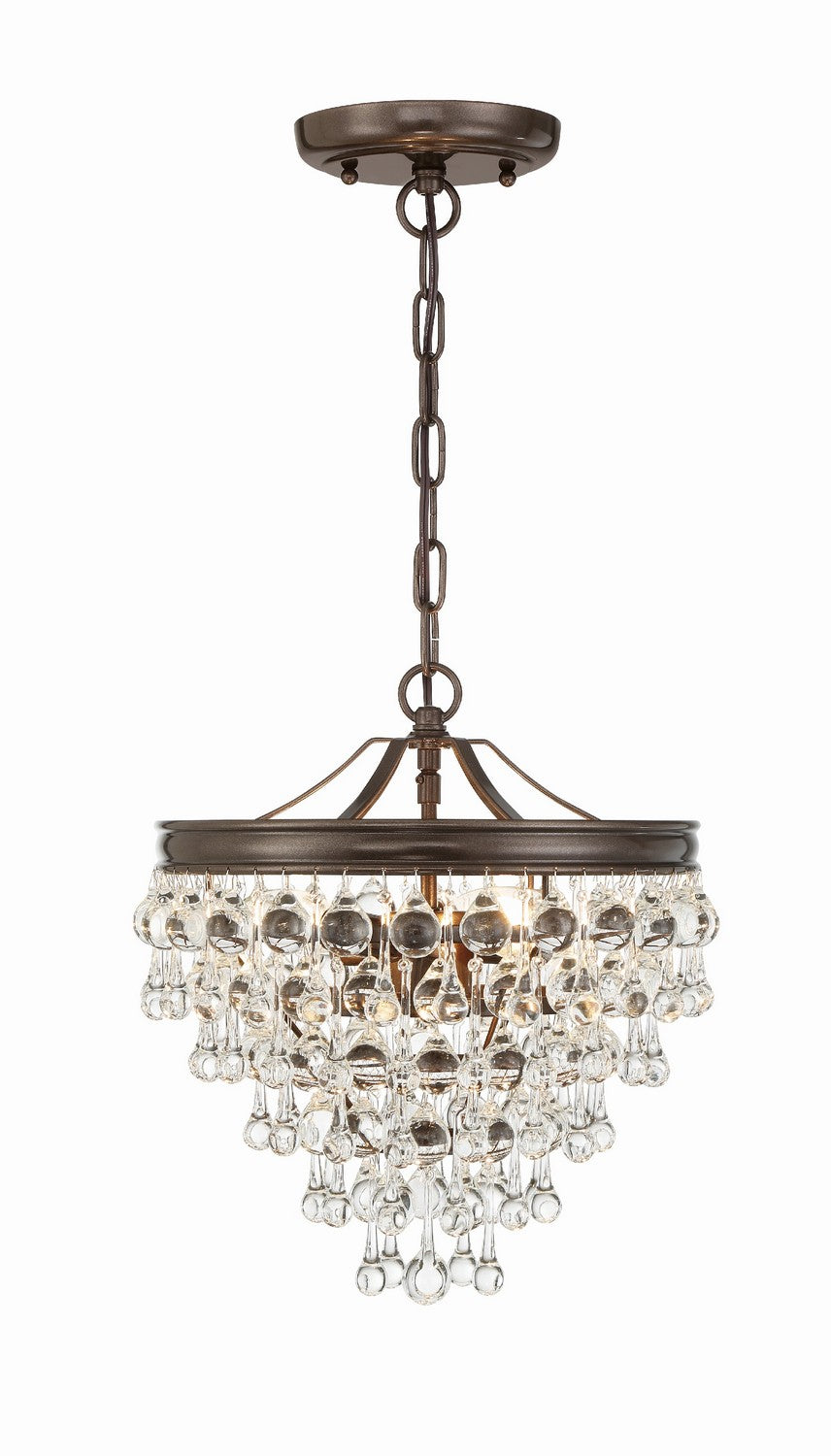 Crystorama - 130-VZ - Three Light Mini Chandelier - Calypso - Vibrant Bronze