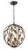 Crystorama - 504-EB-GA - Four Light Mini Chandelier - Broche - English Bronze / Antique Gold