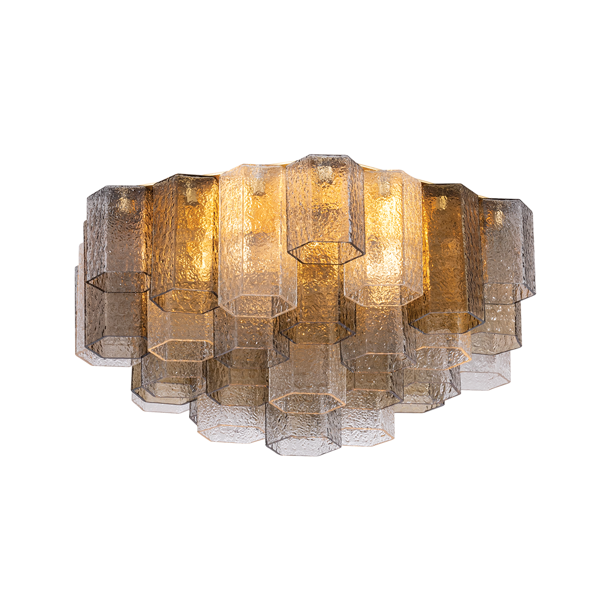 HELSINKI Semi Flush by Corbett Lighting - Vintage Gold Leaf Finish