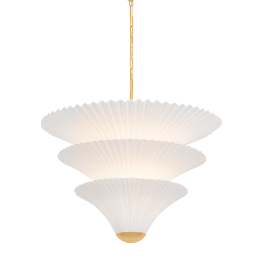 Belluno Chandelier by Corbett Lighting - Vintage Gold Leaf Finish