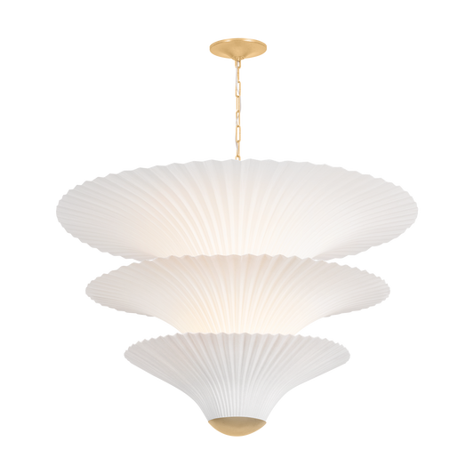 Belluno Chandelier by Corbett Lighting - Vintage Gold Leaf Finish