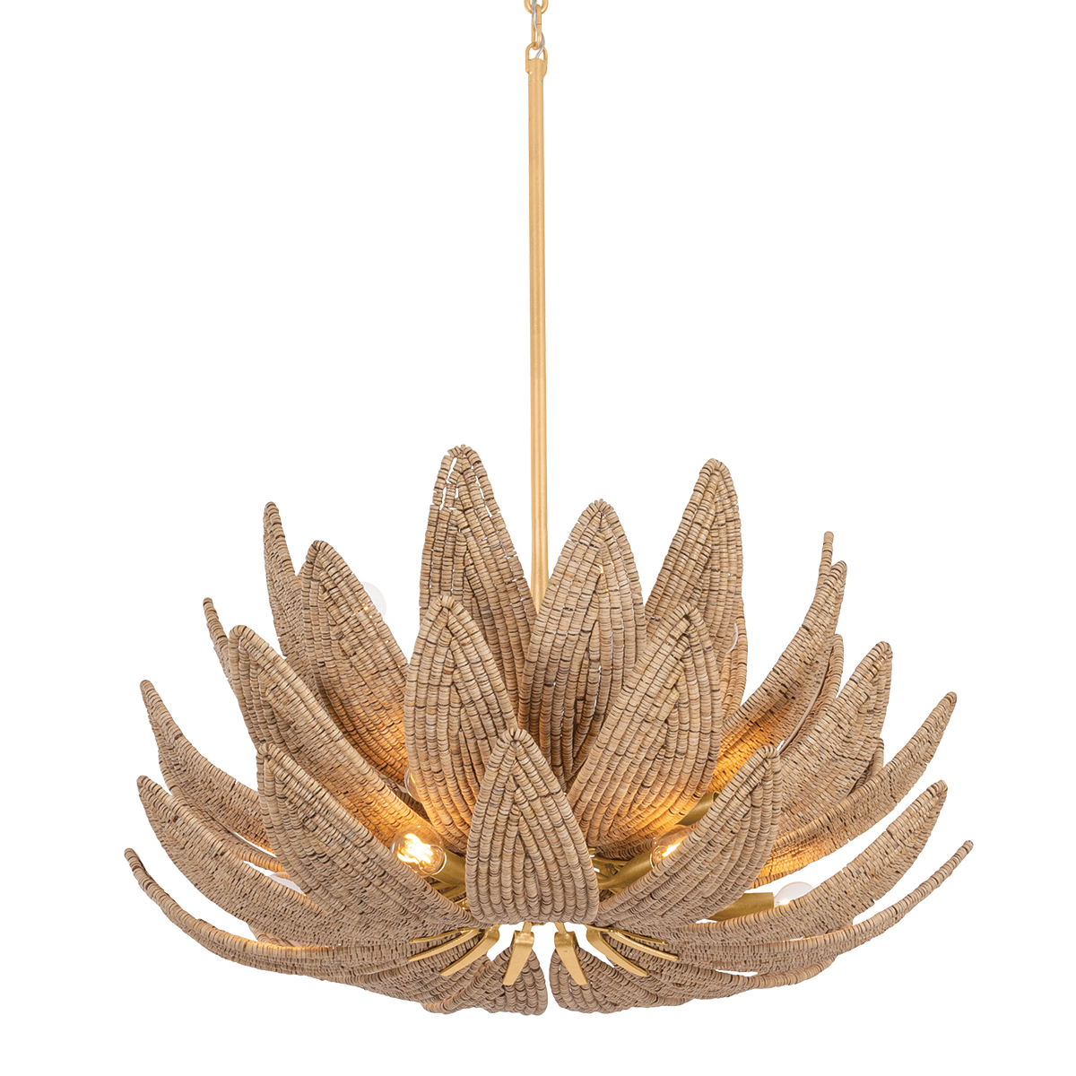 Varanasi Chandelier by Corbett Lighting - Vintage Gold Leaf Finish