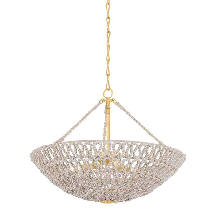Pleasant Plains Chandelier by Hudson Valley Lighting - Vintage Gold Leaf Finish