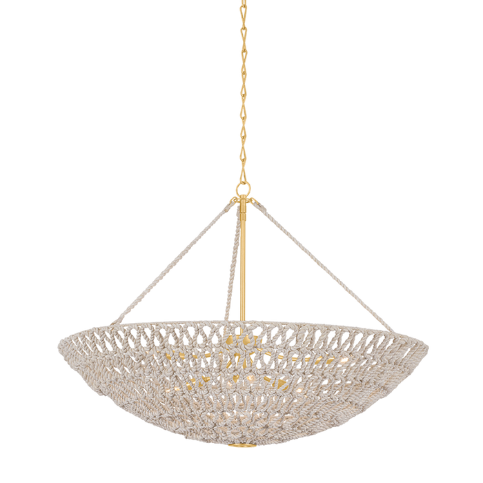 Pleasant Plains Chandelier by Hudson Valley Lighting - Vintage Gold Leaf Finish