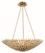 Crystorama - 519-GA - Eight Light Chandelier - Broche - Antique Gold