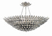 Crystorama - 519-SA_CEILING - Eight Light Semi Flush Mount - Broche - Antique Silver