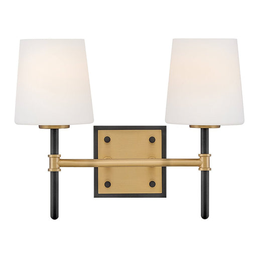 Saunders Small Two Light Vanity by Hinkley