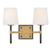 Saunders Small Two Light Vanity by Hinkley