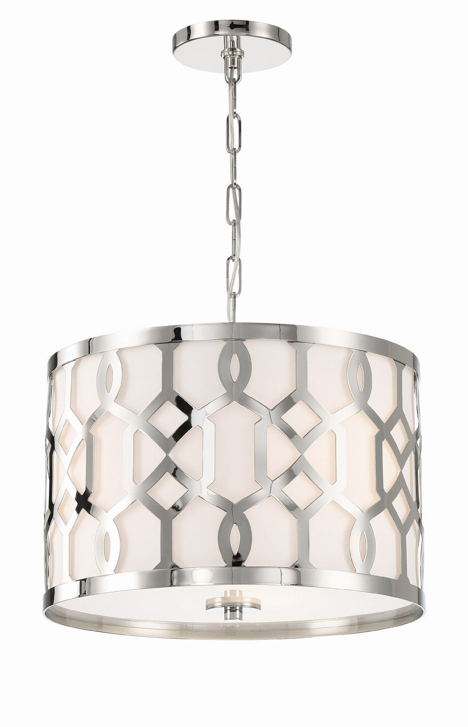 Crystorama - 2265-PN - Three Light Chandelier - Jennings - Polished Nickel