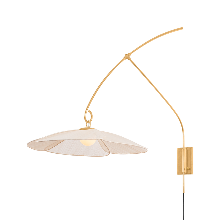 Asami Wall Sconce by Corbett Lighting - Vintage Gold Leaf Finish