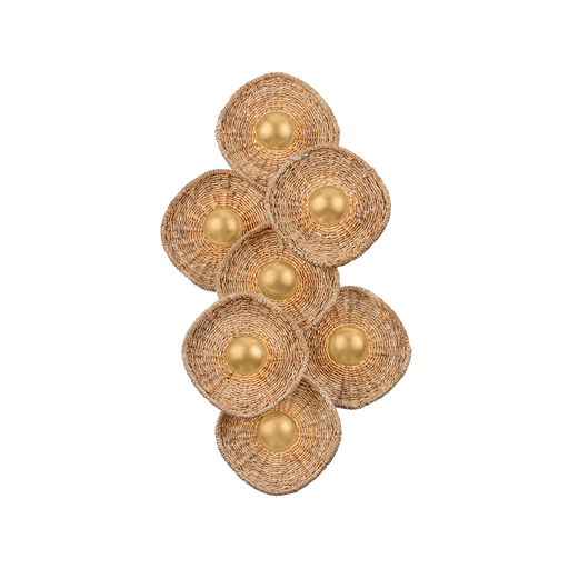 Colline Wall Sconce by Corbett Lighting - Vintage Gold Leaf Finish