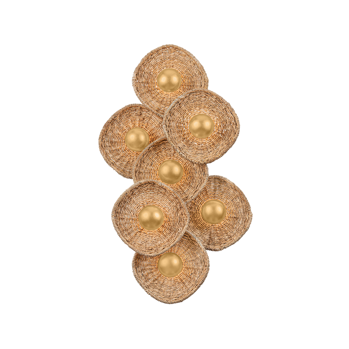 Colline Wall Sconce by Corbett Lighting - Vintage Gold Leaf Finish