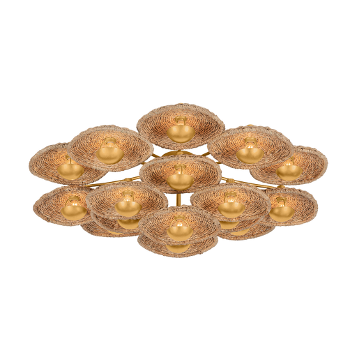 Colline Semi Flush by Corbett Lighting - Vintage Gold Leaf Finish