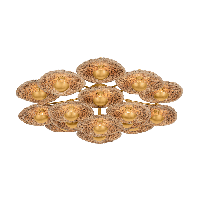 Colline Semi Flush by Corbett Lighting - Vintage Gold Leaf Finish