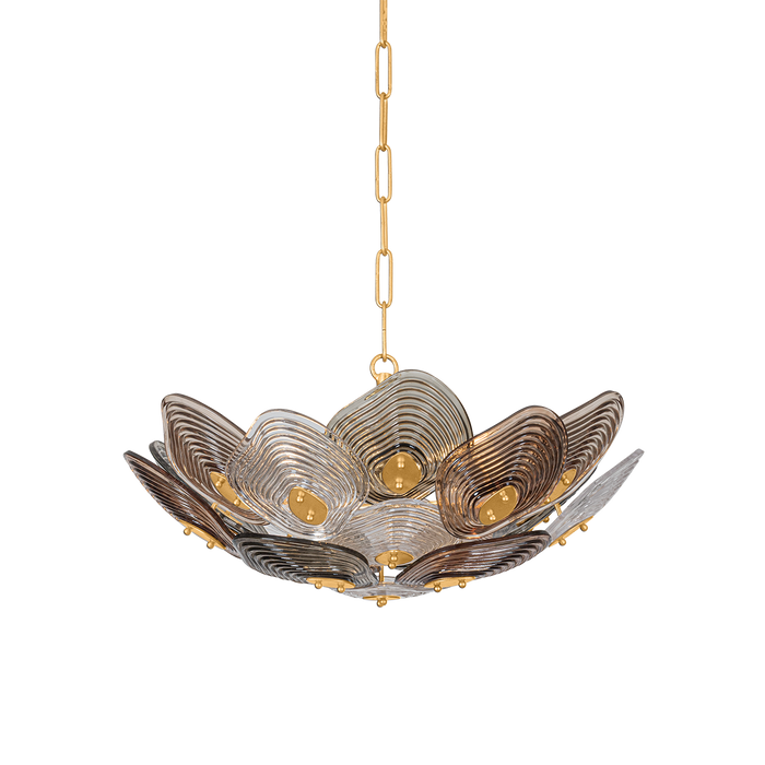 Rubellite Chandelier by Corbett Lighting - Vintage Gold Leaf Finish